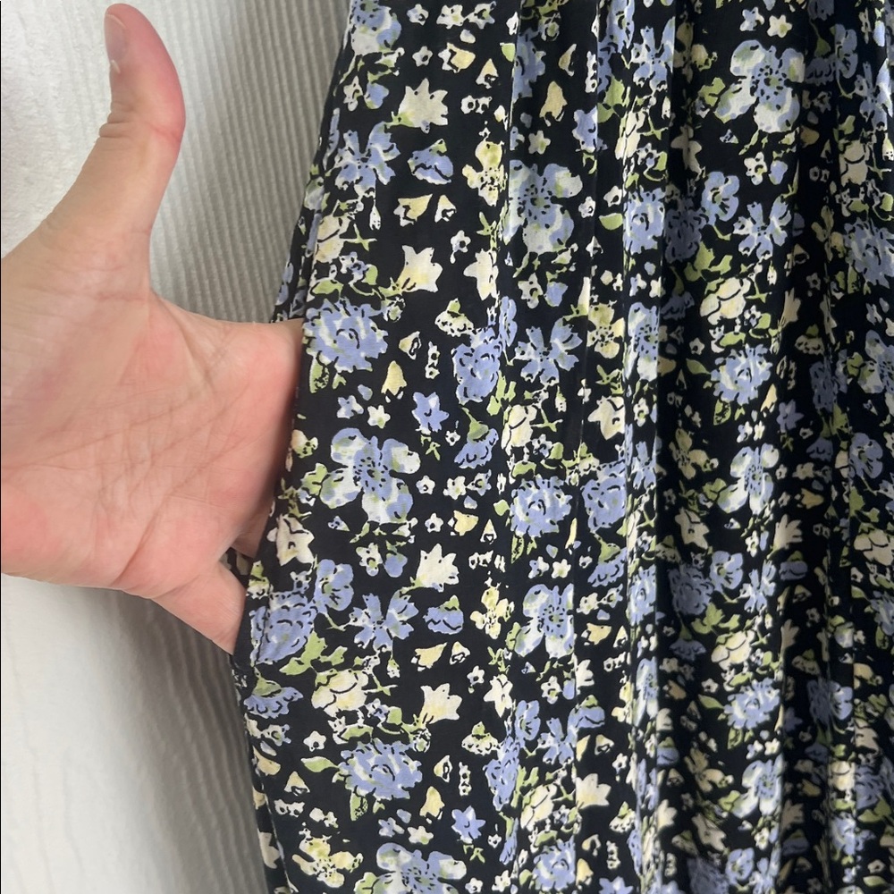 Free People - Molly Jo Boho Colorful Floral Back Cutout Midi Dress Size XL - Picture 5 of 14
